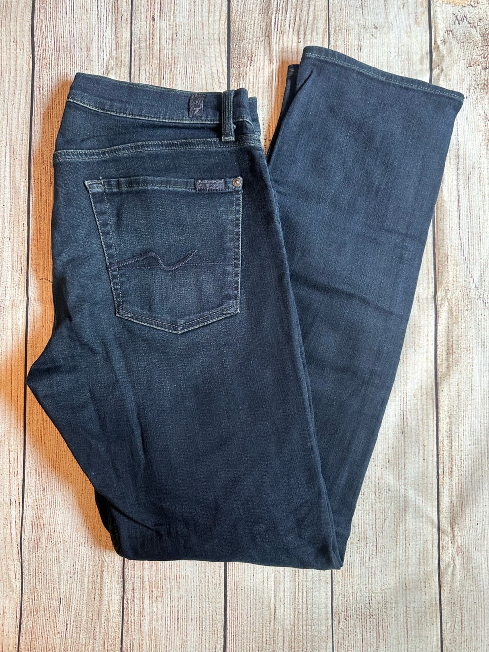 7 For All Mankind Men's Slimmy Straight Jeans in Deep Indigo